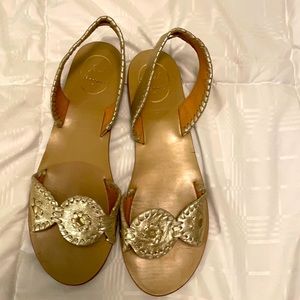 Gold sling back Jack Roger sandals